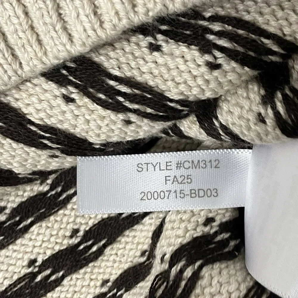 J Crew Sweater Mens L Cream Knit Textured Crewneck Heavyweight Preppy